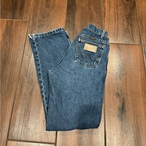 Boys Wrangler Cowboy Cut Blue Jeans